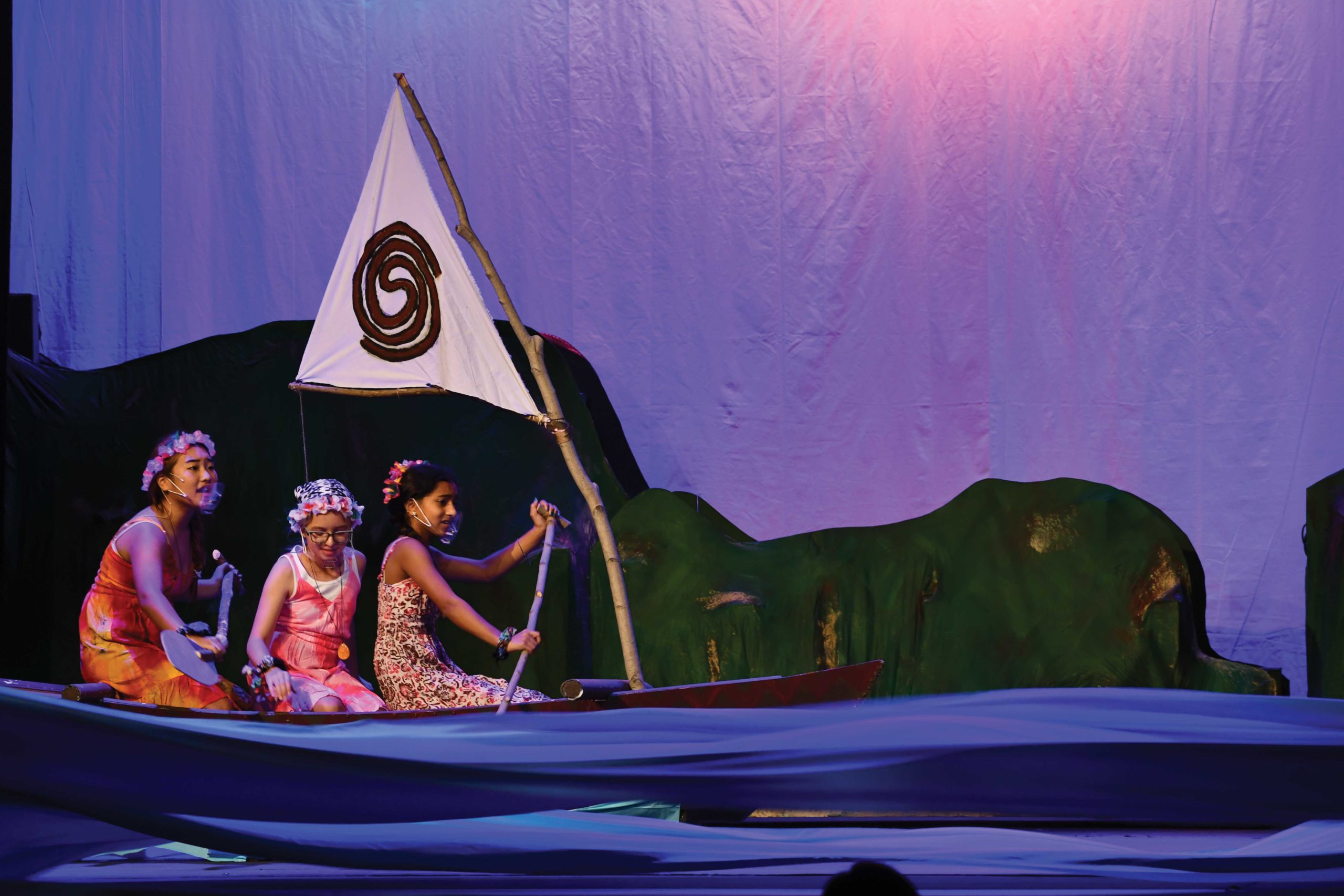 A scene from the Middle School's production of Disney Jr.'s Moana