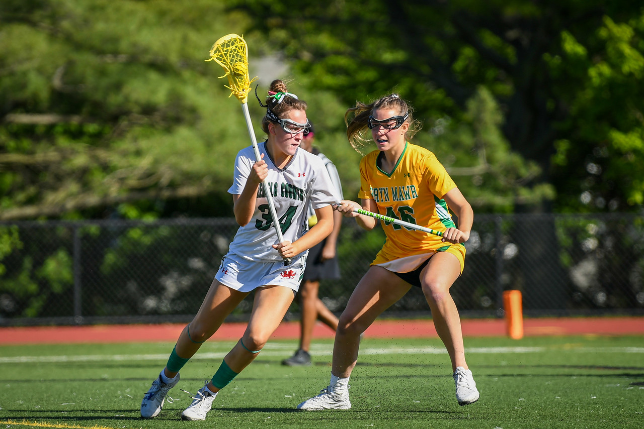 Jaclyn Marszal '22, on the lacrosse field, will represent GCS at the All-American Classic