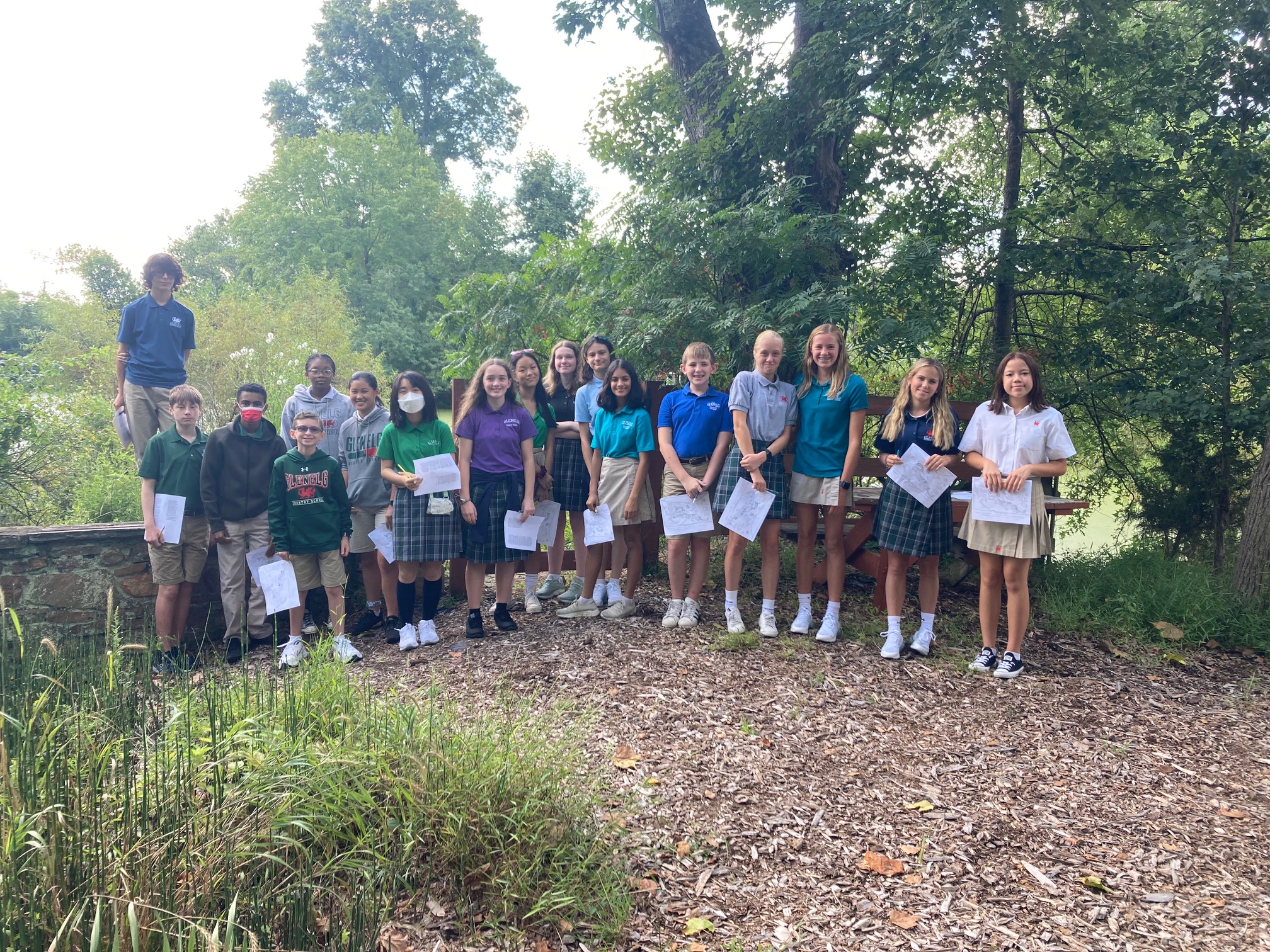 Middle School science class at the GCS pond.