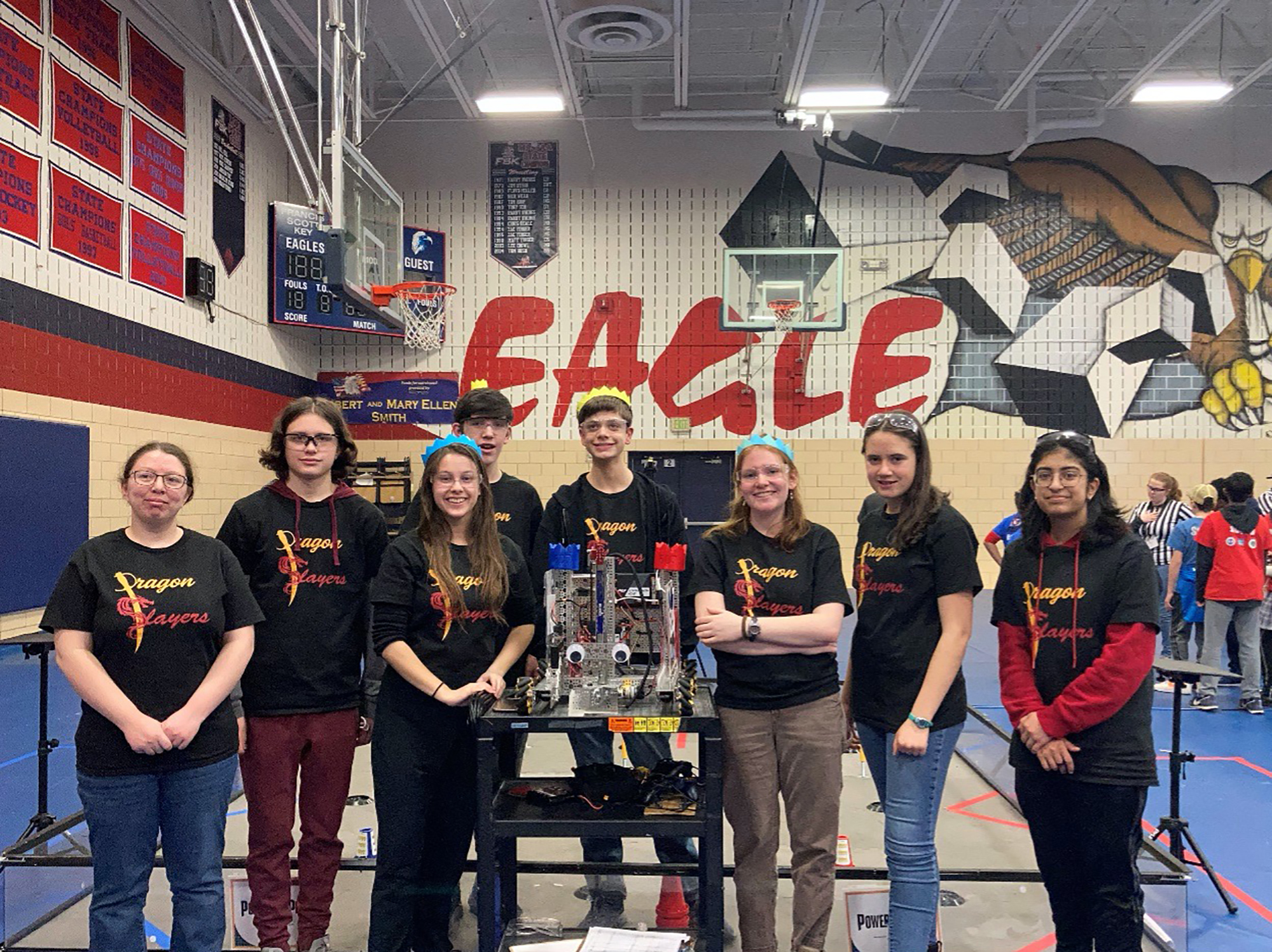 The STEAM team from the Upper School at a competition.